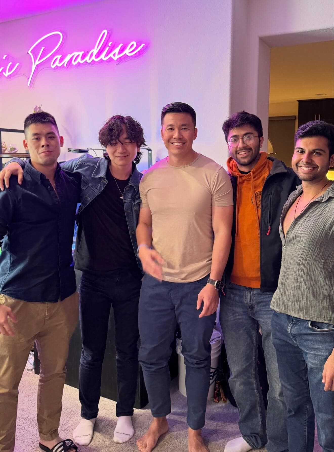 Mike Ke with social media dating coaching students in Las Vegas